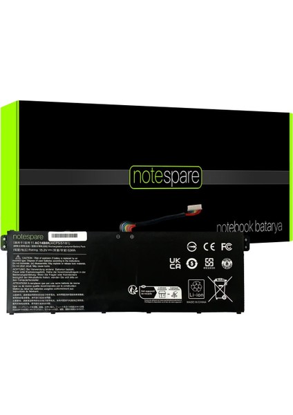 Acer Uyumlu Predator Helios G3-571-77QK, PH315-51-78NP Notebook Batarya Pil