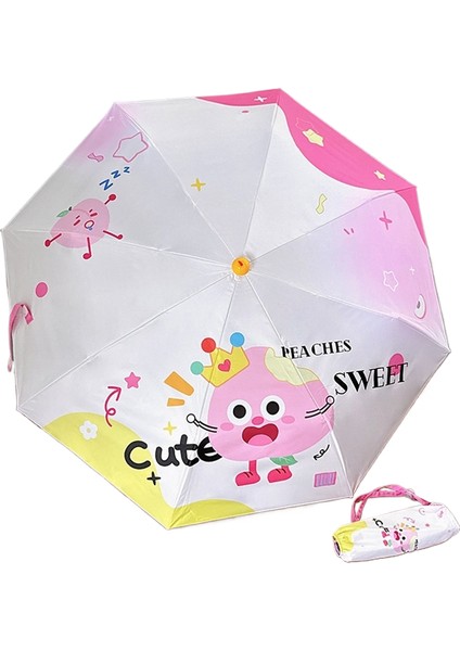 Sevimli Güneşli ve Yağmurlu Çift Kullanımlı Şemsiye Çocuk Öğrenciler Güneş Kremi Uv Şemsiye (Yurt Dışından)
