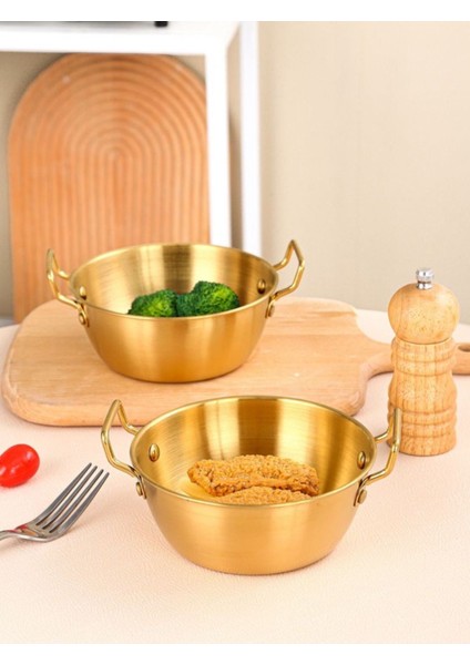 Elite 1 Adet Çelik Gold Mini Sunum Sahan (10 Cm) 1 Adet