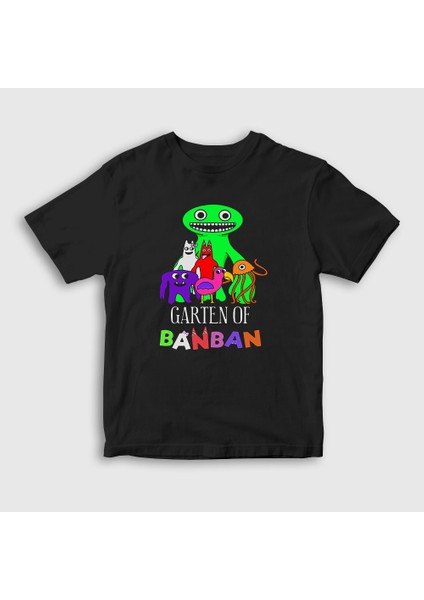 Unisex Çocuk Siyah All Garten Of Banban T-Shirt