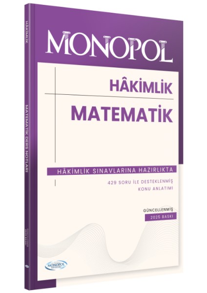 2025 Hakimlik Matematik Ders Notları