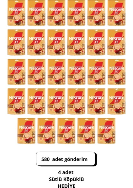 3'ü 1 Arada Sütlü Köpüklü 8 x 72'li