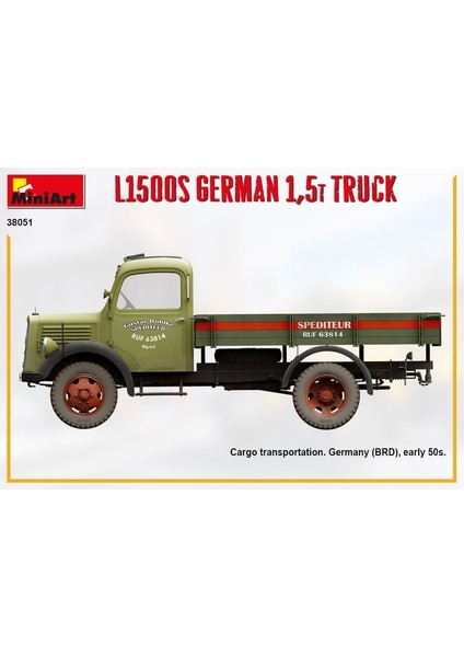38051 1:35 L1500S Alman 1,5t Kamyon modelleri