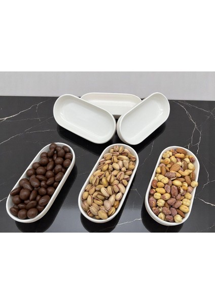 Elite 6'lı Seramik Çerezlik Kahvaltılık Sosluk Meze Tabağı Reçellik Salda 1 Adet