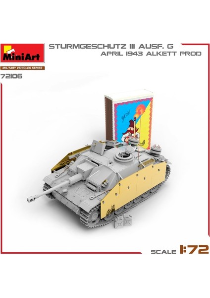 72106 1:72 1:72 Stug Iıı Ausf. G Nisan 1943 Üretimi indirimleri