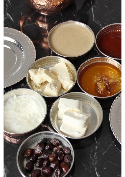 Elite Bakır Kahvaltılık Reçellik Yoğurt Meze Kase 5'li 1 Adet