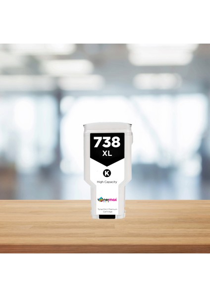 Hp 738 Xl (498Q0A) 300 ml Siyah Muadil Kartuş / Designjet T850 / T950