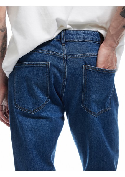 Normal Bel Pamuklu Straight Fit Jean Pantolon - Mark Jean