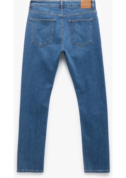 Normal Bel Pamuklu Straight Fit Jean Pantolon - Mark Jean