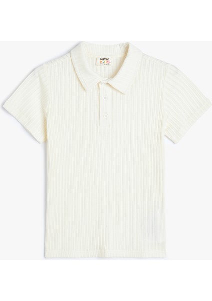 Kısa Kollu Pamuklu Basic Polo Yaka Tişört