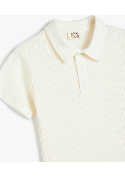 Kısa Kollu Pamuklu Basic Polo Yaka Tişört
