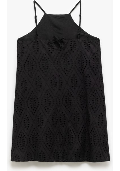 Pamuklu A Kesim Mini Halter Yaka Ince Askılı Fisto Elbise fırsatları