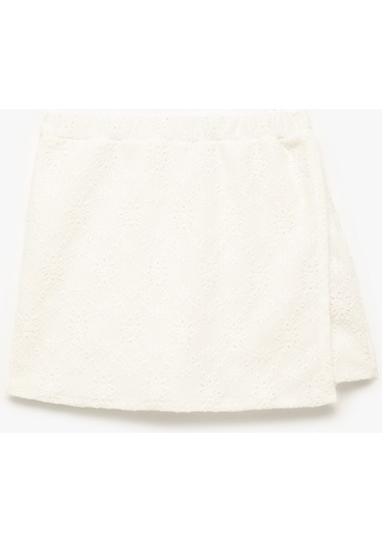 Fisto Beli Lastikli Mini Şort Etek