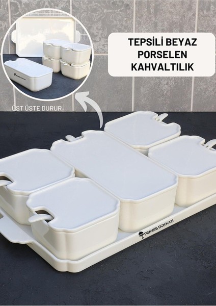 Elite Pure White 6'lı Porselen Kahvaltılık Kaşıklı Arow 1 Adet