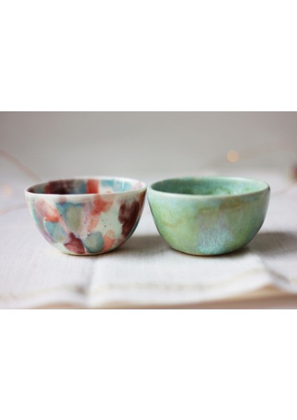 Elite El Yapımı 2li Stoneware Çerezlik - Kahvaltılık Seti 1 Adet