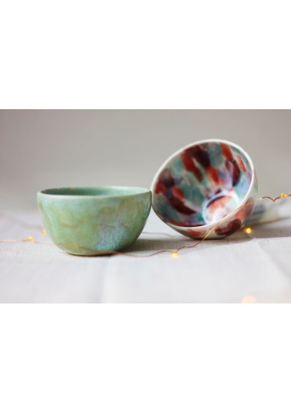 Elite El Yapımı 2li Stoneware Çerezlik - Kahvaltılık Seti 1 Adet
