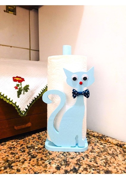 Elite Kedili Kağıt Havluluk Kağıt Havlu Standı, Sunum ,dekoratif Sevimli Kedi 1 Adet