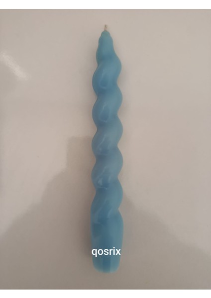 Açık Mavi Italyan Burgulu Şamdan Soya Mumu Doğal Kokulu Çubuk Konik Burgu Spiral Mum Dekoratif fırsatları