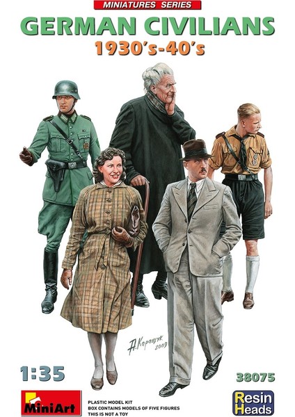 38075 1:35 Alman Sivilleri Reçine BAŞLI(1930-40\'LAR)