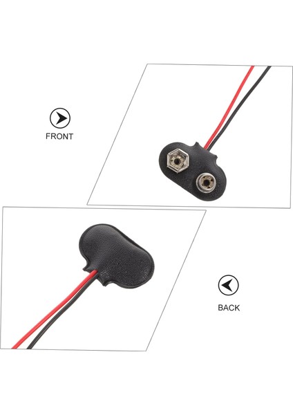 9V Pil Yuvası Yatağı Başlığı 9V Batarya Bağlantı T-Tipi Konnektör Klips - 30 Adet fiyatları