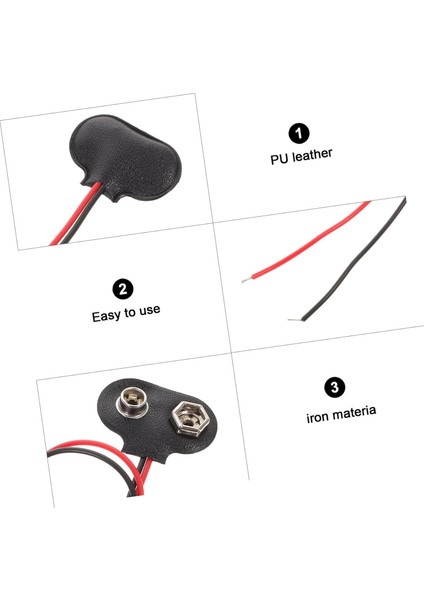9V Pil Yuvası Yatağı Başlığı 9V Batarya Bağlantı T-Tipi Konnektör Klips - 30 Adet modelleri