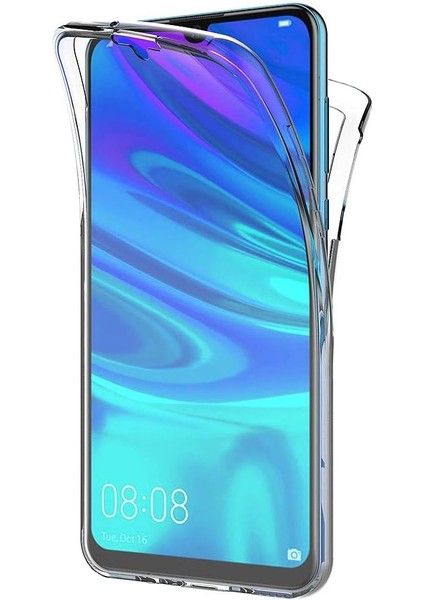 Huawei P Smart Plus 2019 Uyumlu Ön Arka 360 Tam Koruma Şeffaf Soft Silikon Kılıf