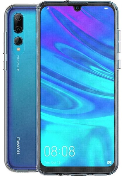 Huawei P Smart Plus 2019 Uyumlu Ön Arka 360 Tam Koruma Şeffaf Soft Silikon Kılıf
