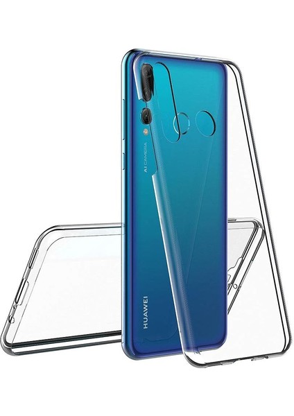Huawei P Smart Plus 2019 Uyumlu Ön Arka 360 Tam Koruma Şeffaf Soft Silikon Kılıf