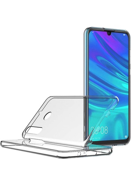 Huawei P Smart Plus 2019 Uyumlu Ön Arka 360 Tam Koruma Şeffaf Soft Silikon Kılıf