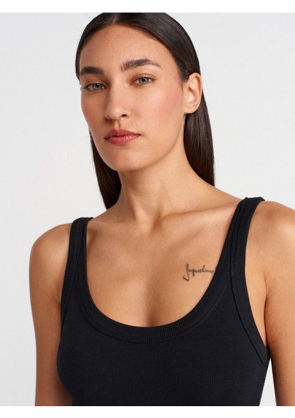 21053 Askılı Bodysuit-Siyah fırsatları