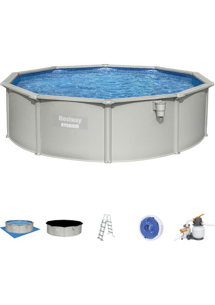 ® 56384 Hydrium™ Çelik Duvarlı Prefabrik Yer Üstü Havuz Seti 4,57 M x 1,22 M