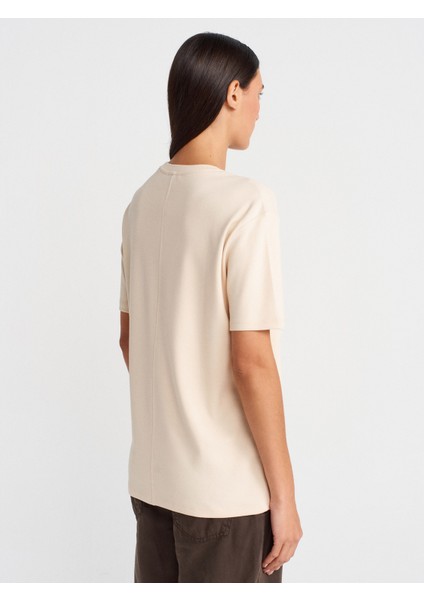 31218 Dikiş Detaylı T-Shirt-Taş fiyatları