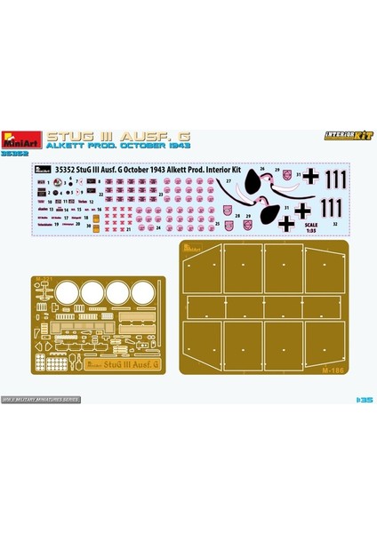 35352 1:35 1:35 Stug Iıı Ausf. G Ekim 1943 Alkett Prod. Interior Kit fırsatları