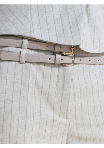 72129 Çift Kemerli Pantolon-Gri fırsatları