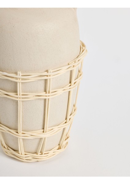 Büyük Doğal Hasır Örgülü Terakota Vazo modelleri