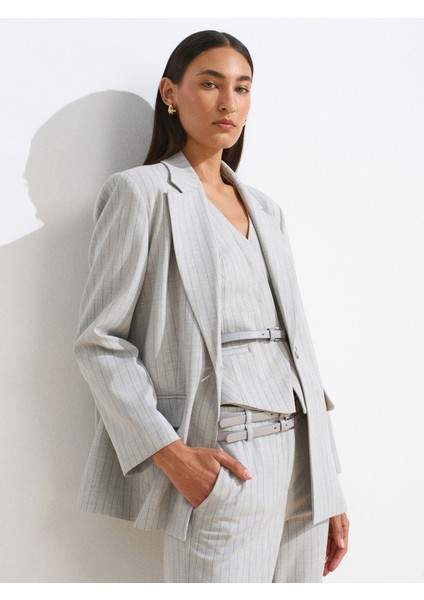 60768 Blazer Ceket-Gri