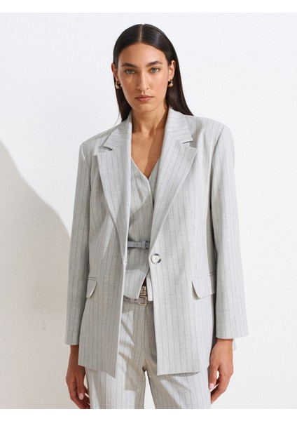 60768 Blazer Ceket-Gri indirimleri