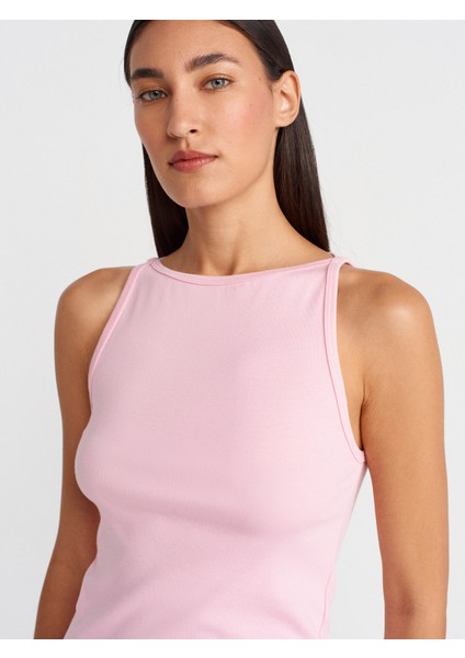 21048 Halter Yaka Top-Toz Pembe fırsatları