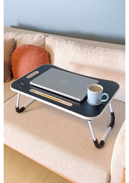 Katlanabilir Yatak Koltuk Üstü Hasta Servis Masası Laptop Bilgisayar Sehpası