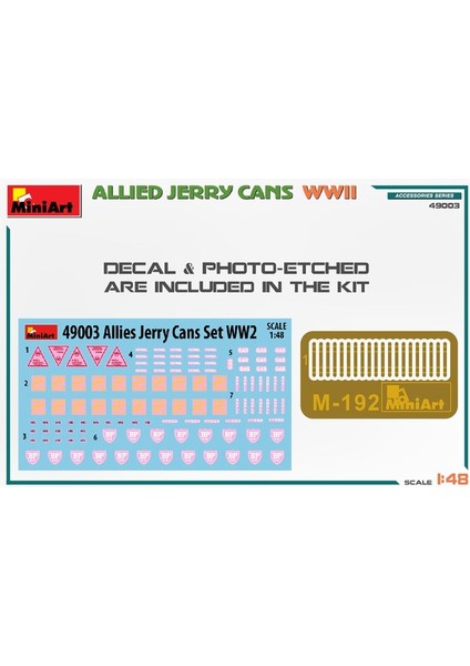 49003 1:48 Müttefik Benzin Bidonları Iı. Dünya Savaşı modelleri