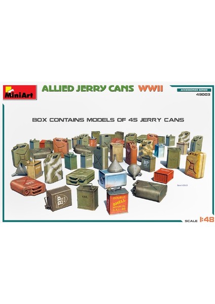 49003 1:48 Müttefik Benzin Bidonları Iı. Dünya Savaşı fırsatları
