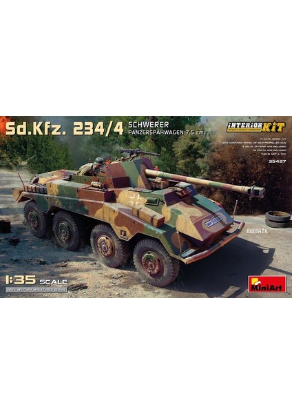 35427 1:35 Sd. Kfz. 234/4 Schwere Panzerspahwagen 7,5 Cm. Interior Kit