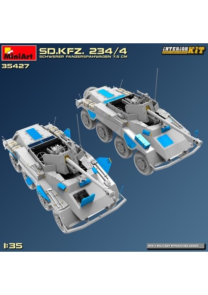 35427 1:35 Sd. Kfz. 234/4 Schwere Panzerspahwagen 7,5 Cm. Interior Kit indirimleri