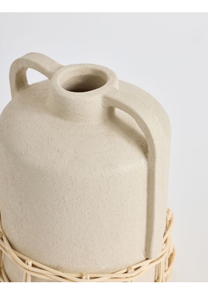 Kulplu Doğal Hasır Örgülü Terakota Vazo modelleri