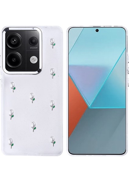 Xiaomi Redmi Note 13 Pro 4g ile Uyumlu Kılıf Airbag Köşeli Şeffaf Baskılı Z-Kutup