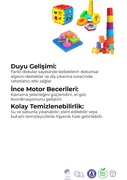 Bebeğimin Ilk Oyuncakları 4'lü Set Eğitici Oyuncak Bultak Halka Puzzle Kule fırsatları