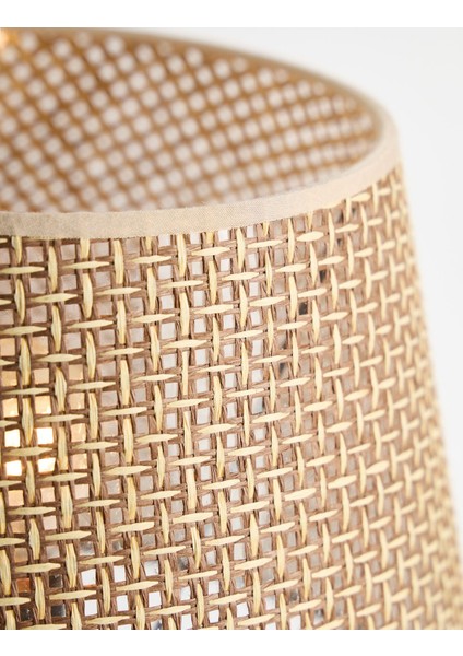 Luum Hasır Şapkalı Traverten Abajur fırsatları