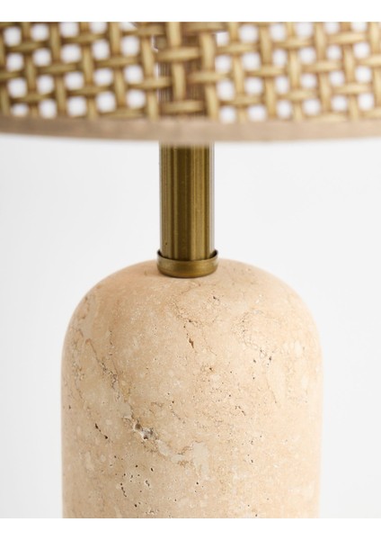 Luum Hasır Şapkalı Traverten Abajur indirimleri