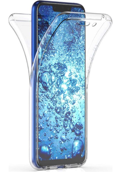 Huawei Mate 20 Lite Uyumlu Ön Arka 360 Tam Koruma Şeffaf Soft Silikon Kılıf