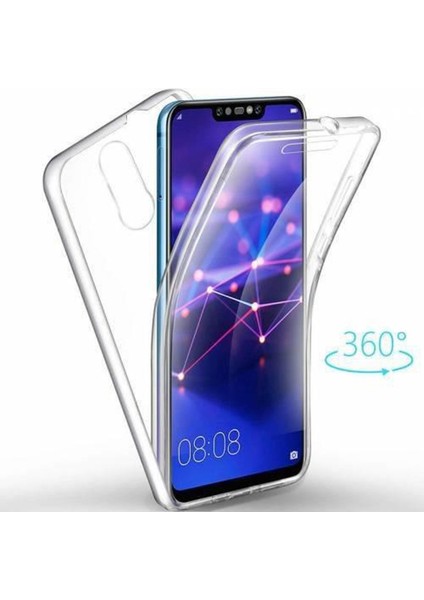 Huawei Mate 20 Lite Uyumlu Ön Arka 360 Tam Koruma Şeffaf Soft Silikon Kılıf